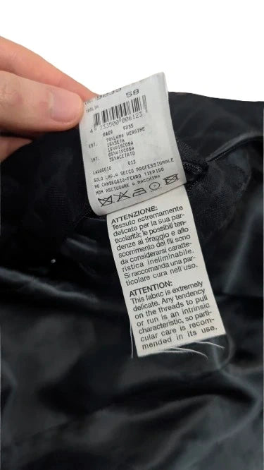 Giorgio Armani Crocodile Effect Black Wool & Silk Trench Coat eSpQmEW 7