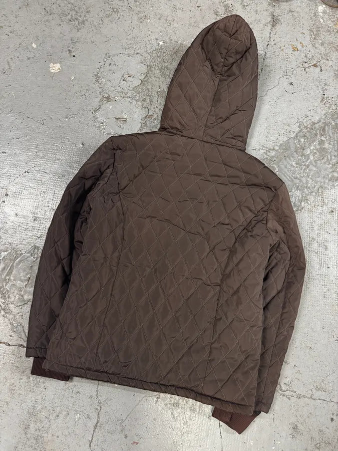 Visvim Green Quilted Hooded Jacket XwTwHEZ 5