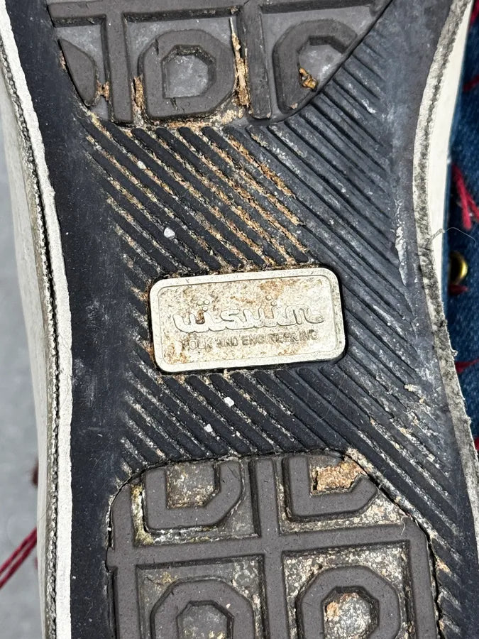 Visvim Skagway Navy Distressed Denim High Sneakers  RuLlFuu 6