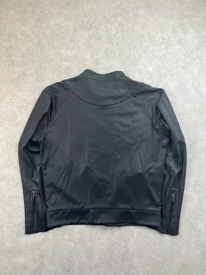AW2014 Vivienne Westwood Padded Leather Black Biker Jacket teWOVSk 4