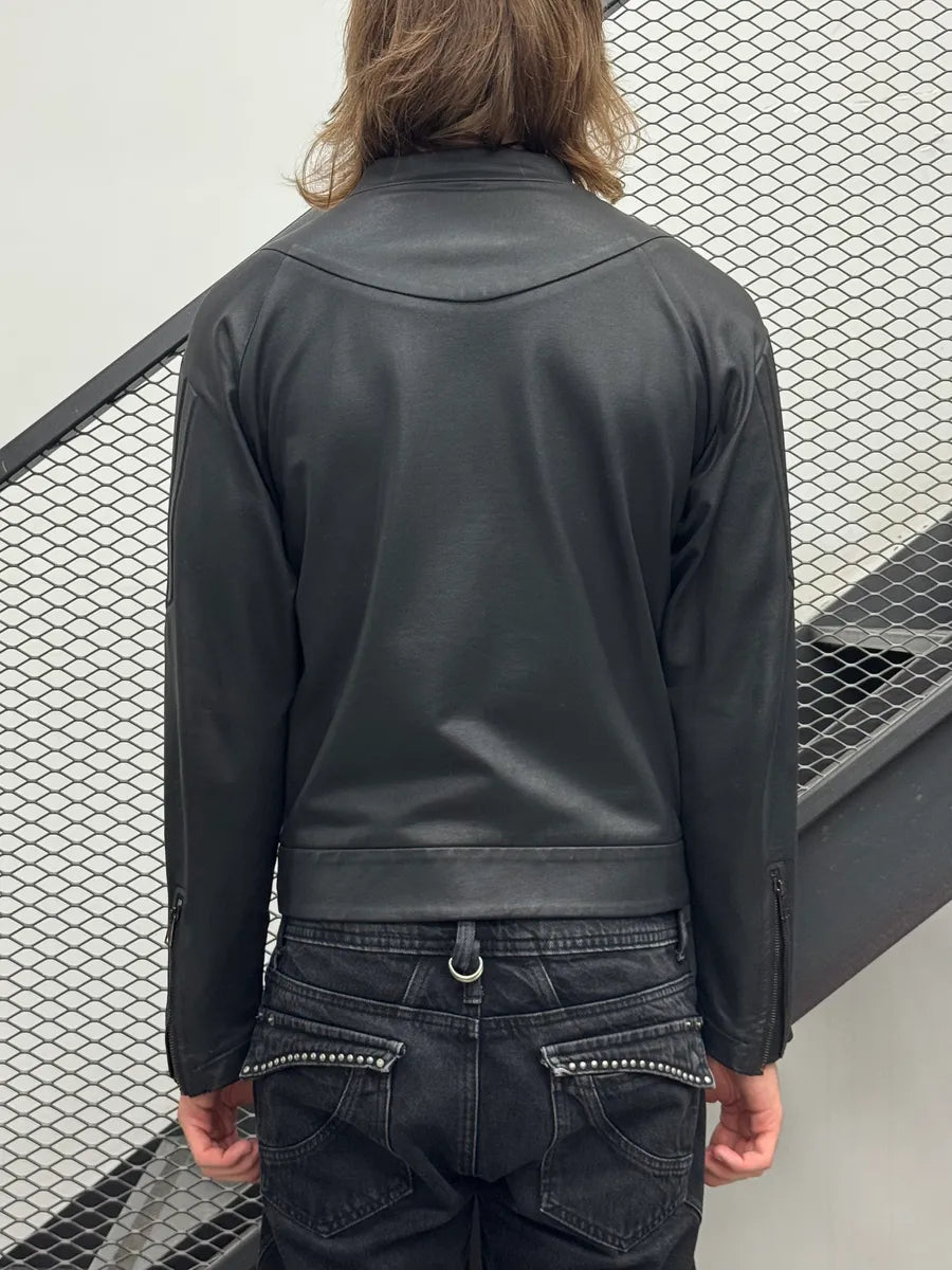 AW2014 Vivienne Westwood Padded Leather Black Biker Jacket teWOVSk 3