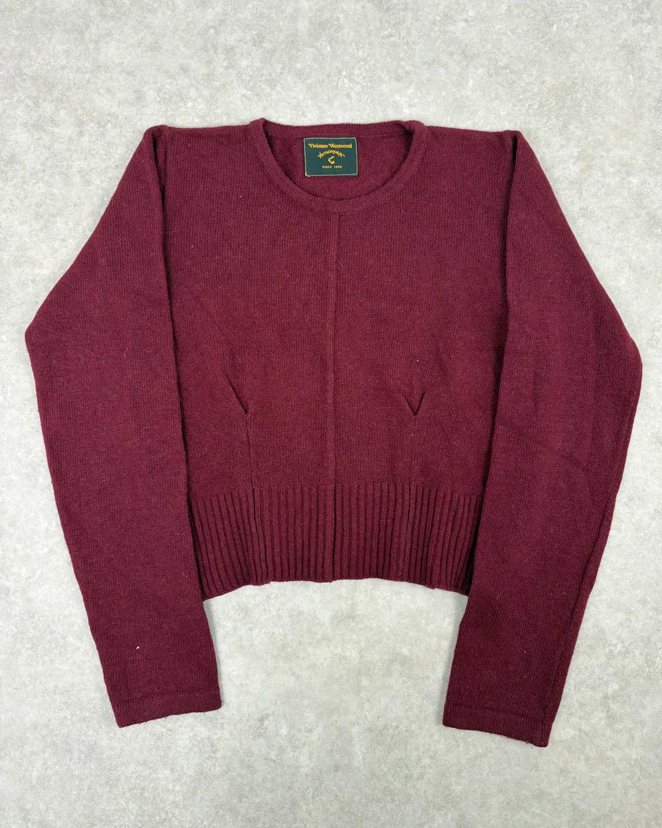 Vivienne Westwood Bordeaux Wool Cropped Sweater zjlkvAP 0