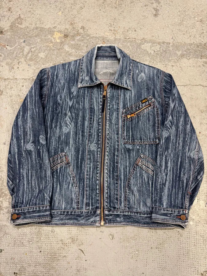 Vivienne Westwood Wood Print Denim Jacket LBipMfl 0