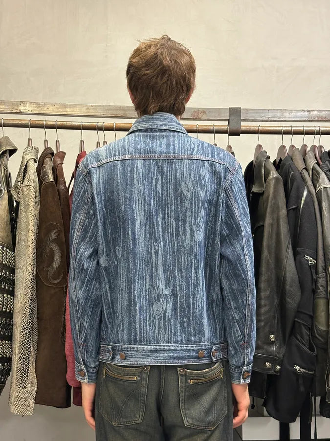 Vivienne Westwood Wood Print Denim Jacket LBipMfl 2