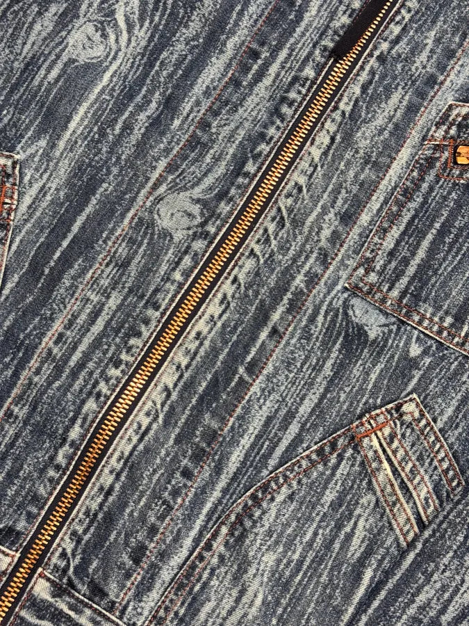 Vivienne Westwood Wood Print Denim Jacket LBipMfl 3