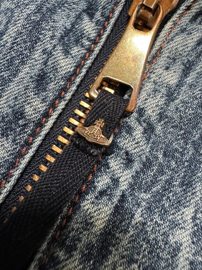 Vivienne Westwood Wood Print Denim Jacket LBipMfl 6