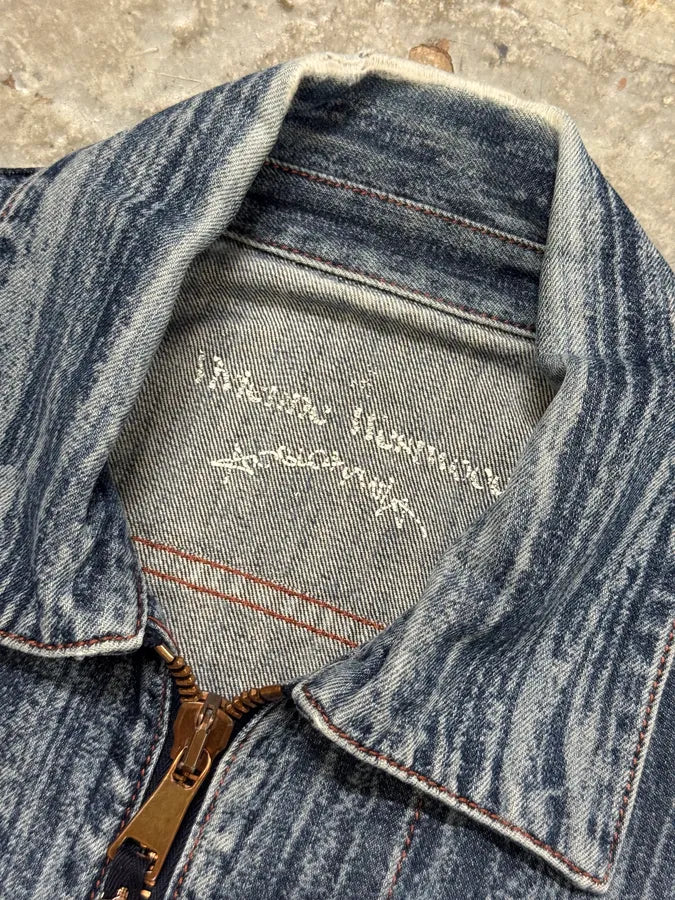 Vivienne Westwood Wood Print Denim Jacket LBipMfl 7