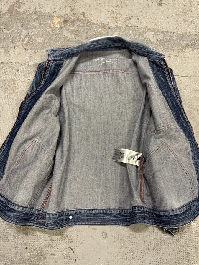 Vivienne Westwood Wood Print Denim Jacket LBipMfl 9