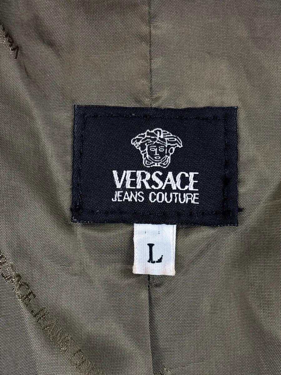 2000s Versace Navy Red Gradient Zip-Up Fur Jacket vjMOblri 10
