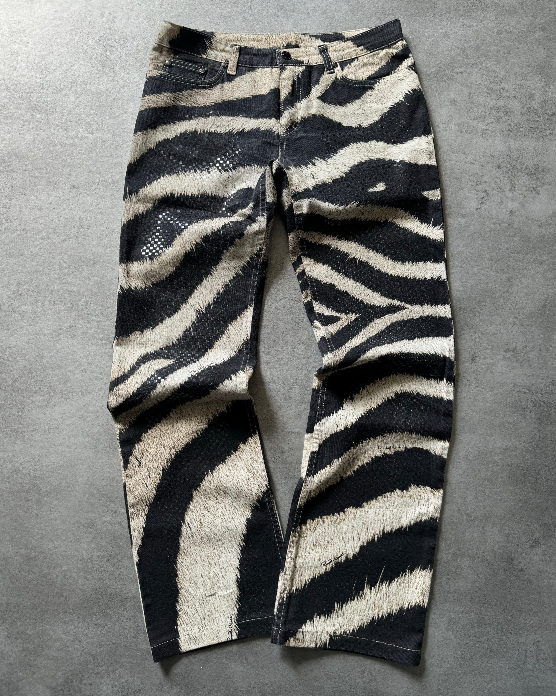 SS2000 Roberto Cavalli Zebra Relaxed Pants (M) - 1