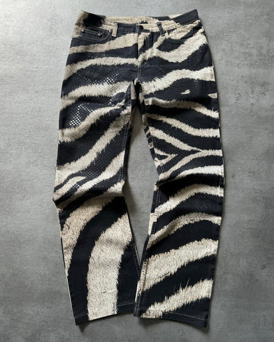 SS2000 Roberto Cavalli Zebra Relaxed Pants (M) - 1