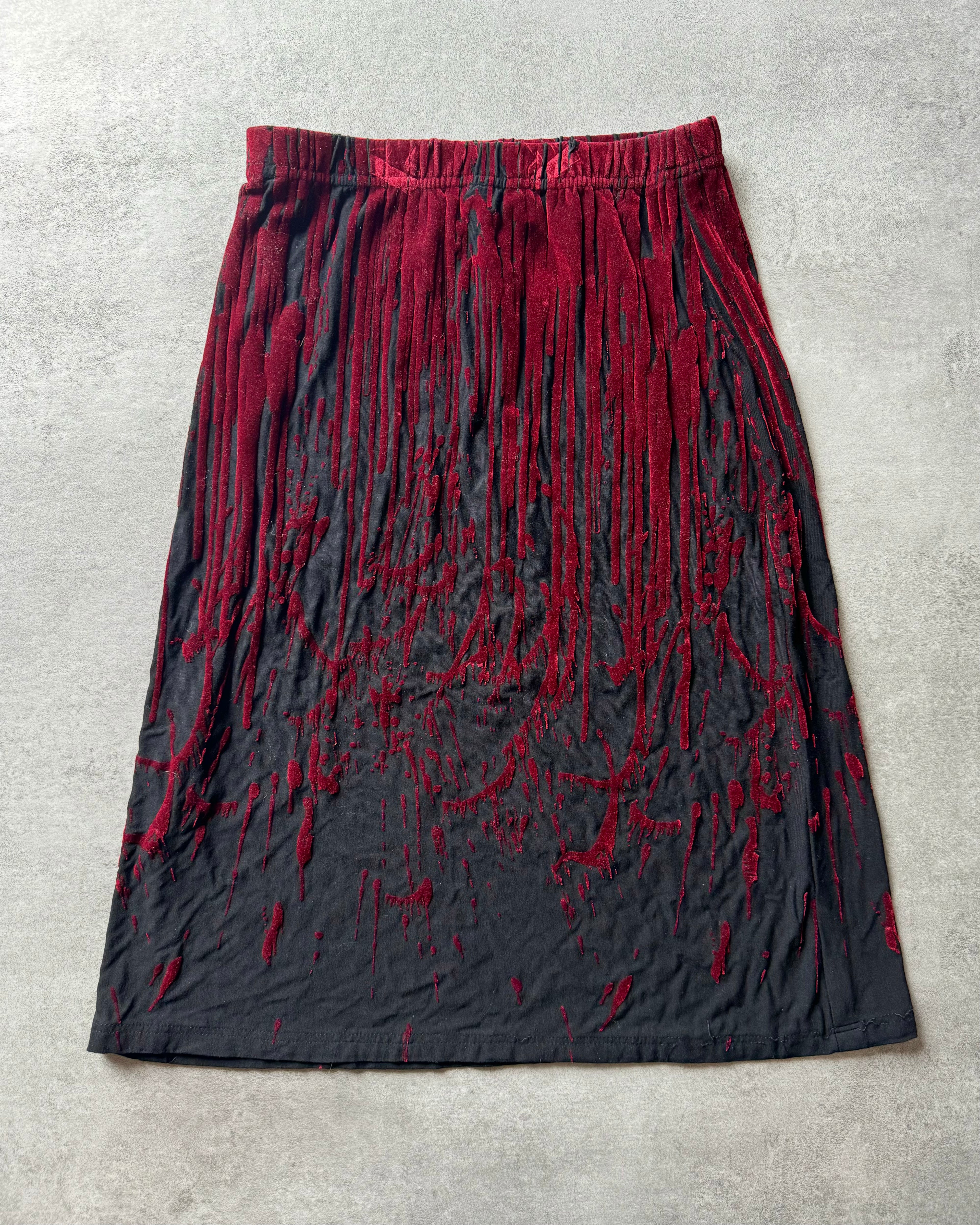 AW1998 Jean Paul Gaultier Blood Devil Skirt/Longsleeves Set (S) - 10