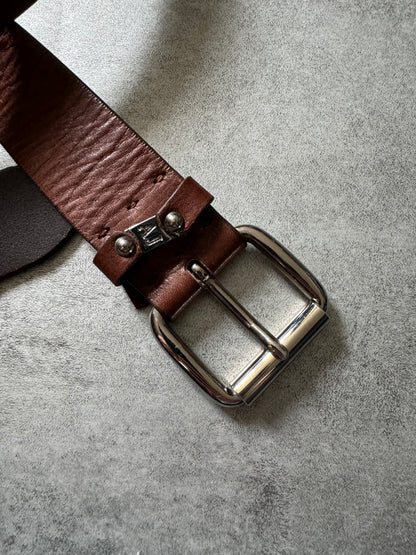 Armani Avant-Garde Brown Leather Belt (OS) - 4