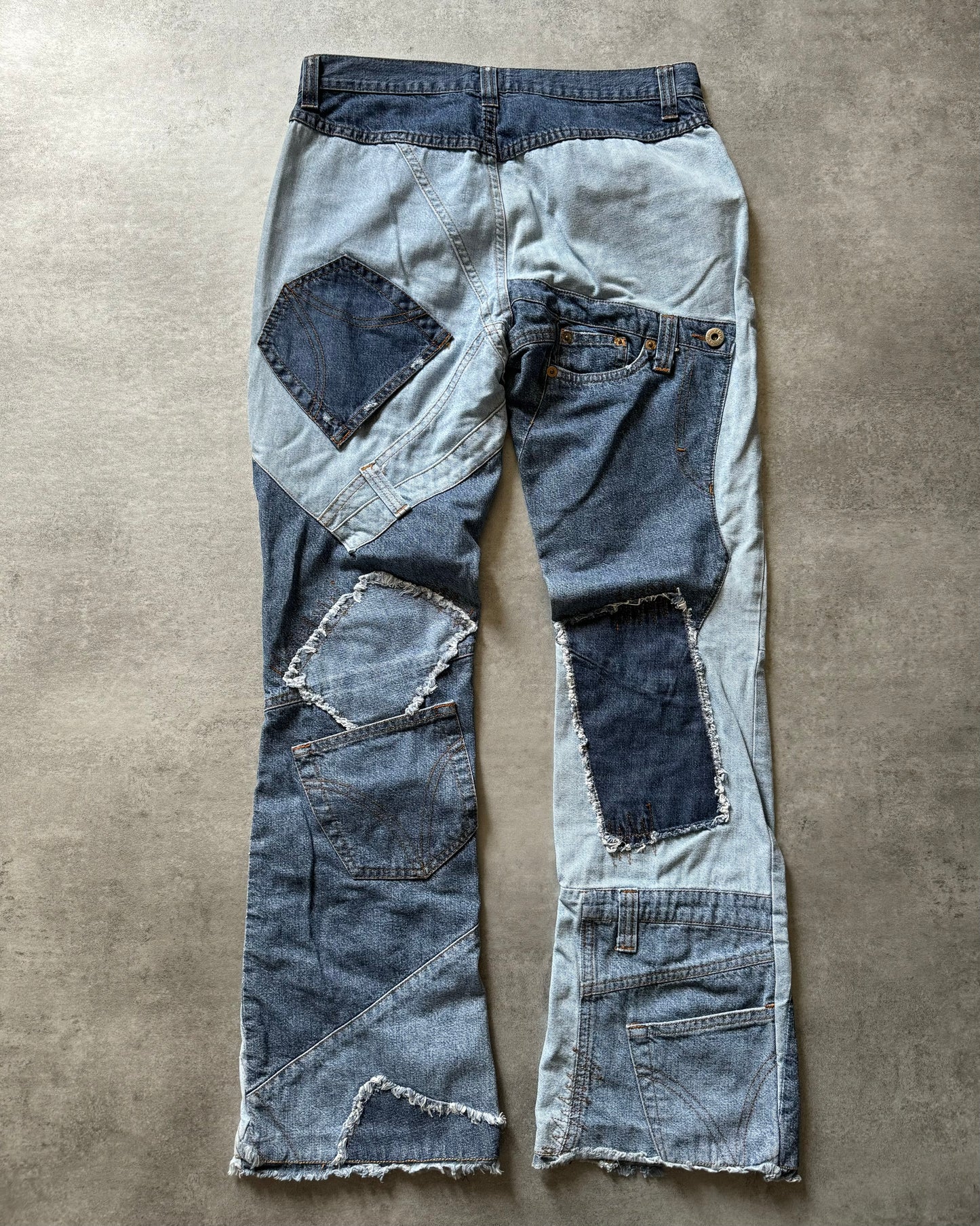 2000s Dolce & Gabbana Patchwork Elevated Denim Jeans  (S) - 2