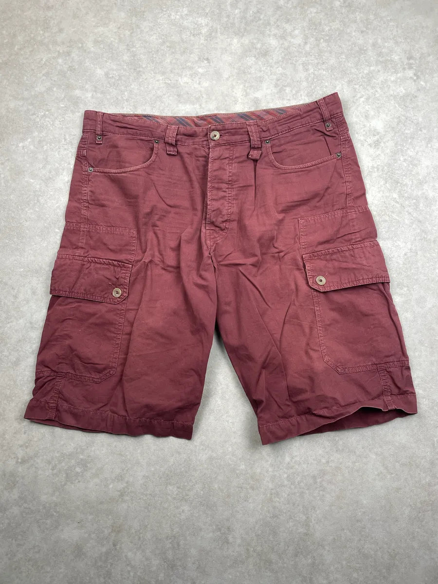 2000s Dolce & Gabbana Burgundy Multi-Pocket Plaid Waistband Shorts wCJXVTGI 1