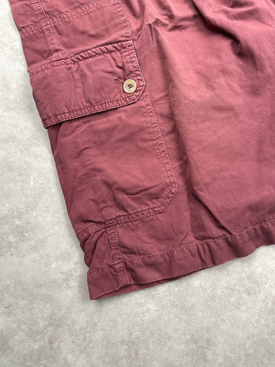 2000s Dolce & Gabbana Burgundy Multi-Pocket Plaid Waistband Shorts wCJXVTGI 6