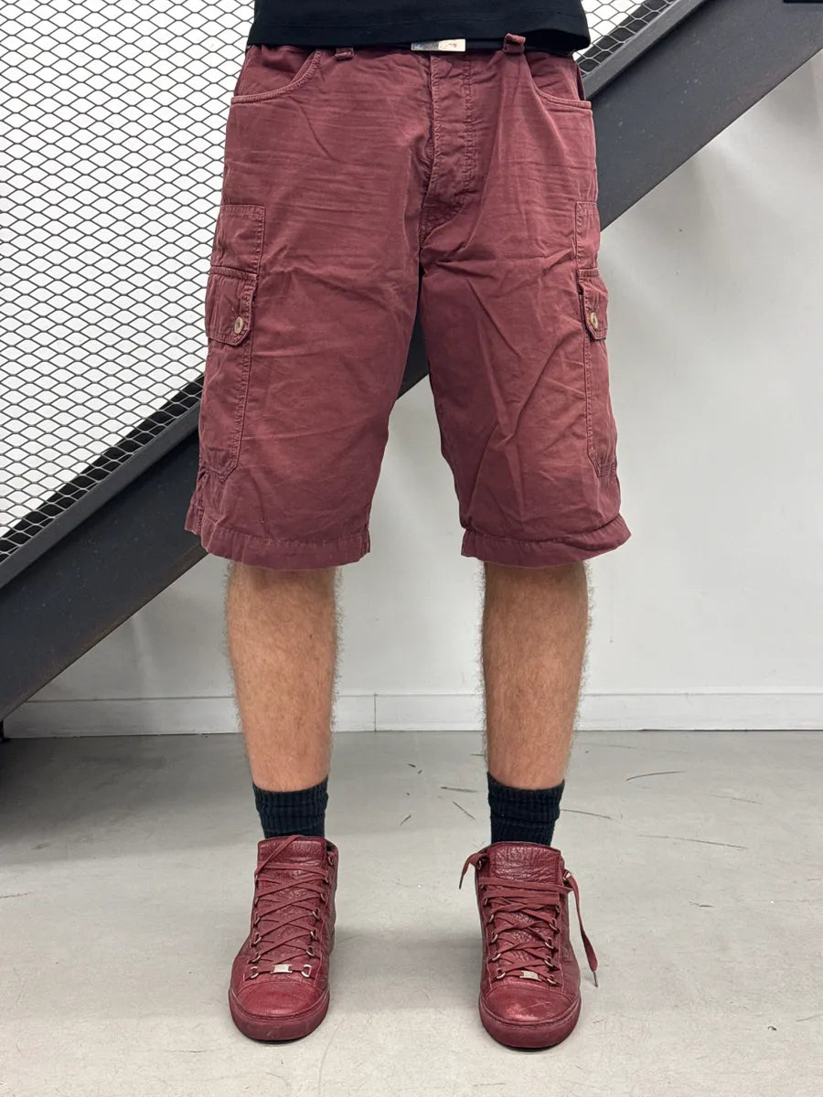 2000s Dolce & Gabbana Burgundy Multi-Pocket Plaid Waistband Shorts wCJXVTGI 2