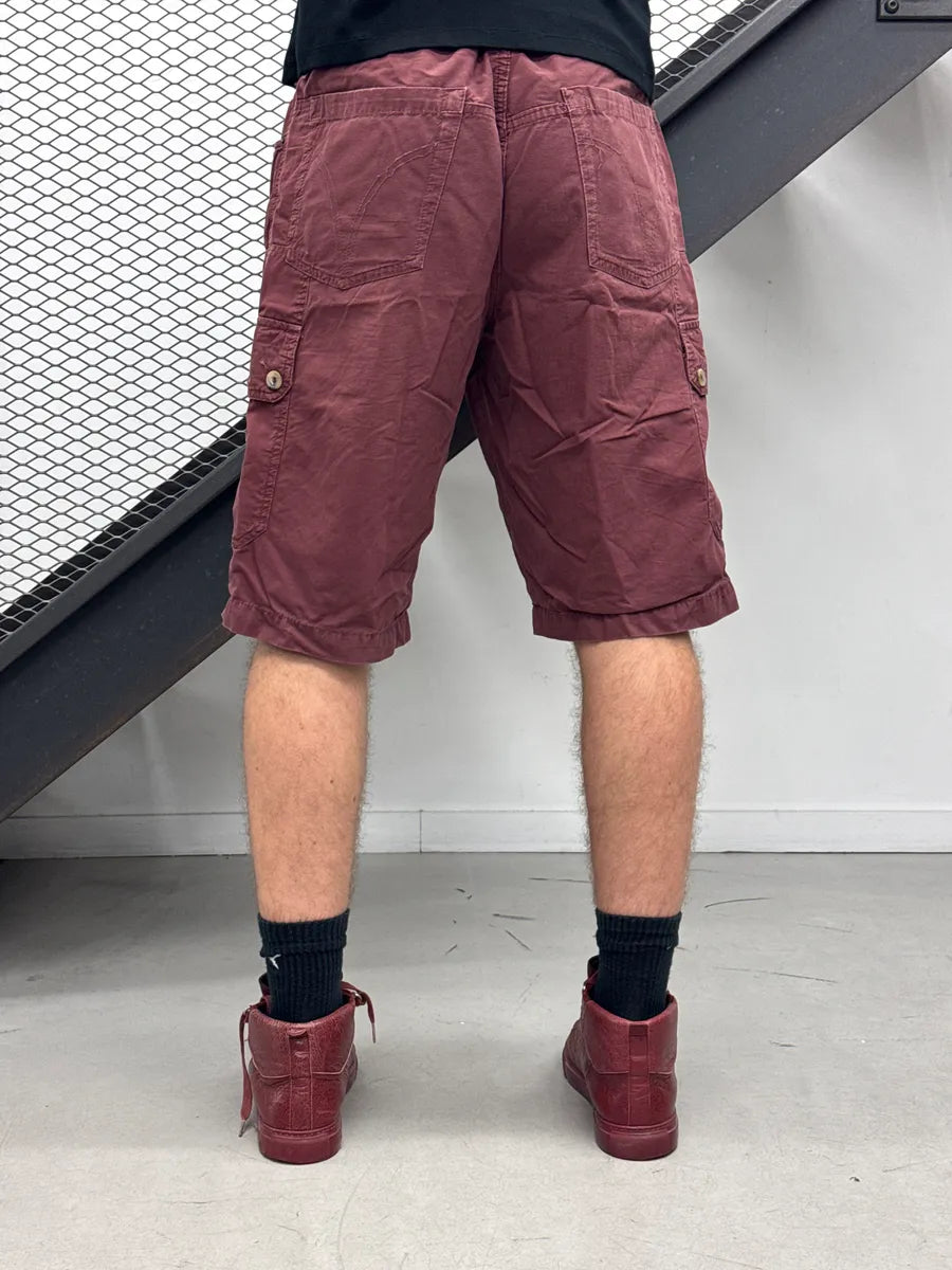 2000s Dolce & Gabbana Burgundy Multi-Pocket Plaid Waistband Shorts wCJXVTGI 3