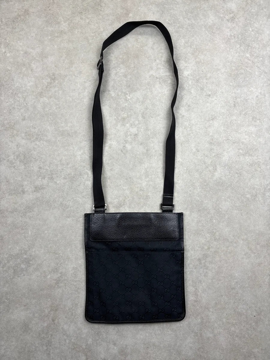 Gucci Black Canvas GG Monogram Crossbody Bag wEWQOLId 3