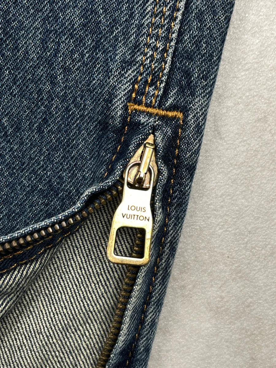 AW2023 Louis Vuitton Blue Denim Monogram Carpenter Jeans wEpFMSCp 7