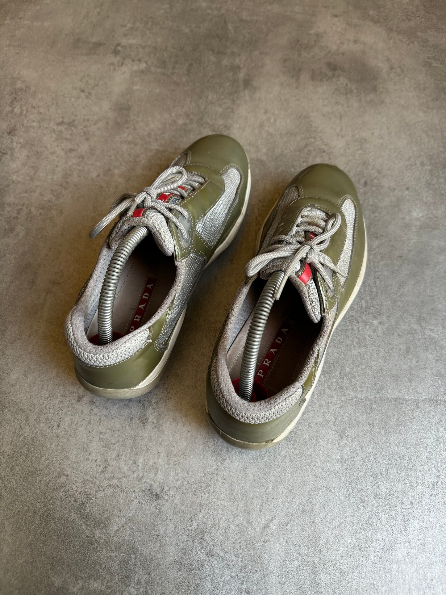 Prada America's Cup Low Green Leather (38,5) - 3