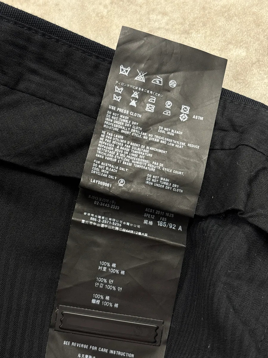 SS2011 Prada Dark Navy Logo Straight Leg Pants wKYkXtPh 10