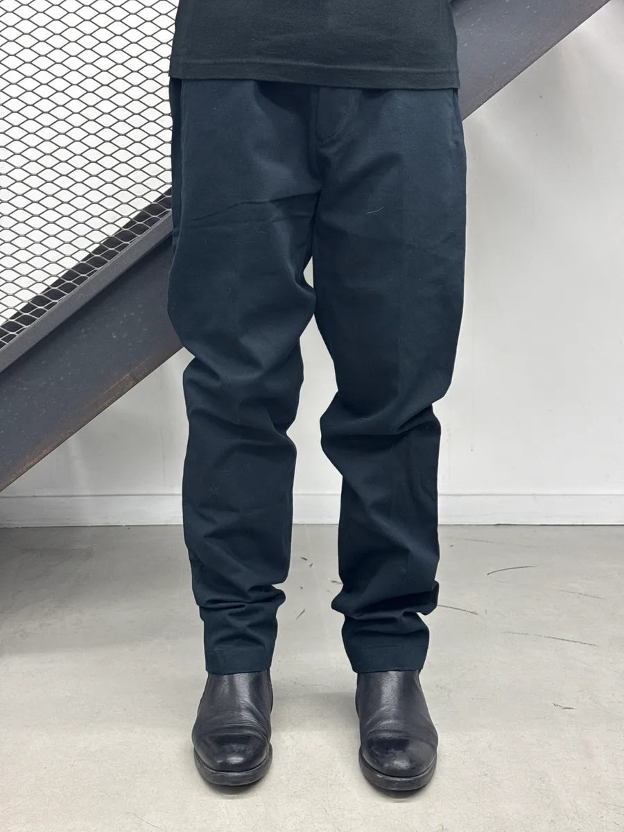 SS2011 Prada Dark Navy Logo Straight Leg Pants wKYkXtPh 0