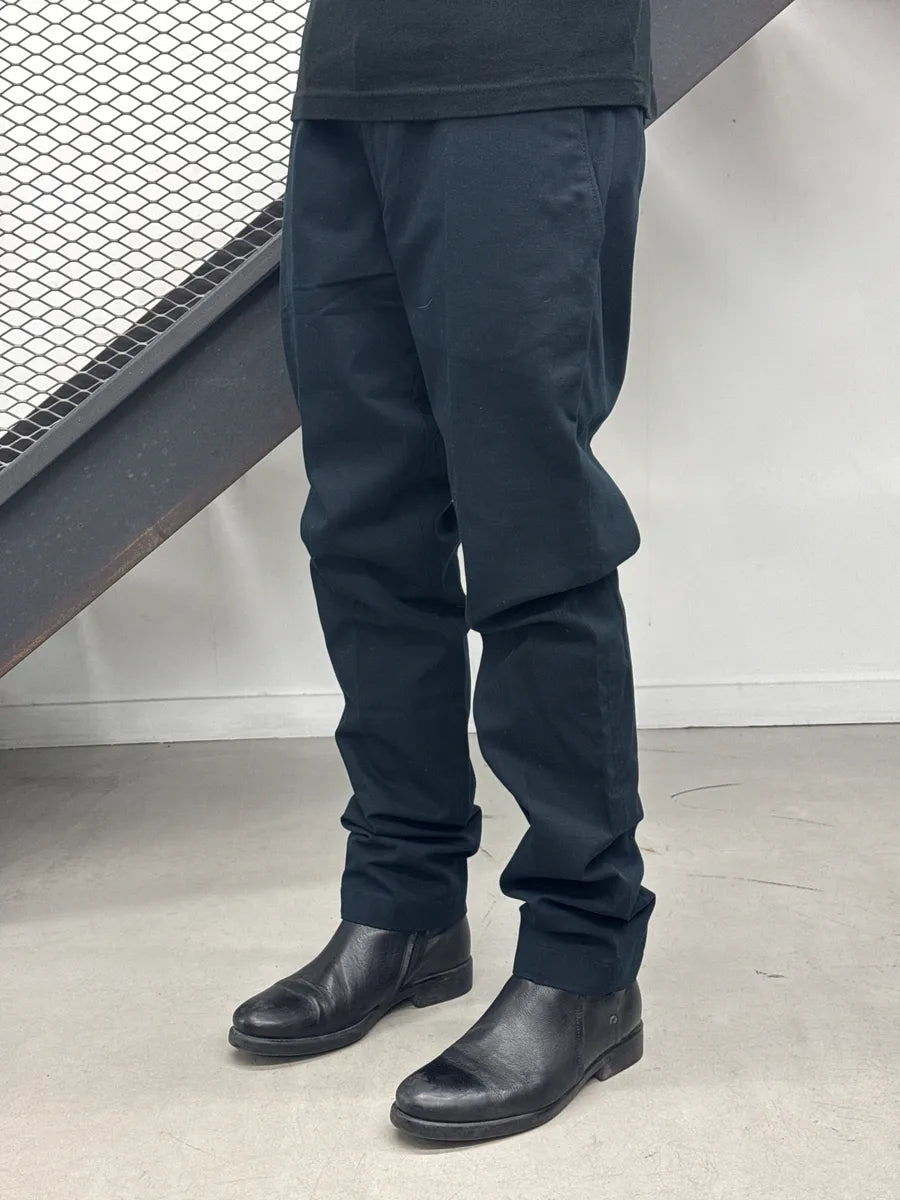 SS2011 Prada Dark Navy Logo Straight Leg Pants wKYkXtPh 1