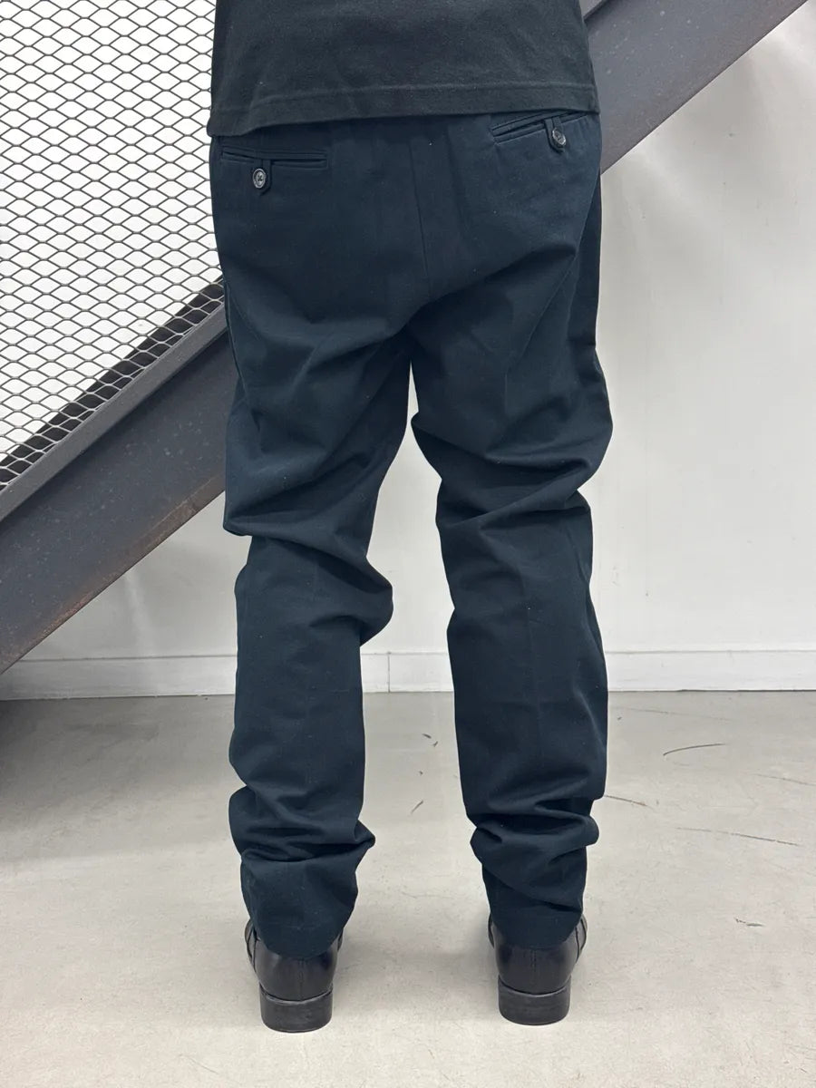 SS2011 Prada Dark Navy Logo Straight Leg Pants wKYkXtPh 2