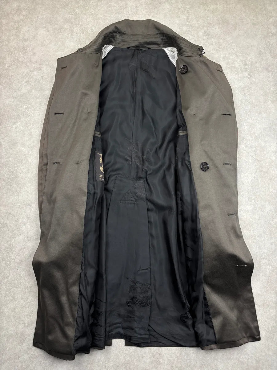 Burberry Prorsum Dark Khaki Belted Double-Breasted Coat wTRtNjhW 3