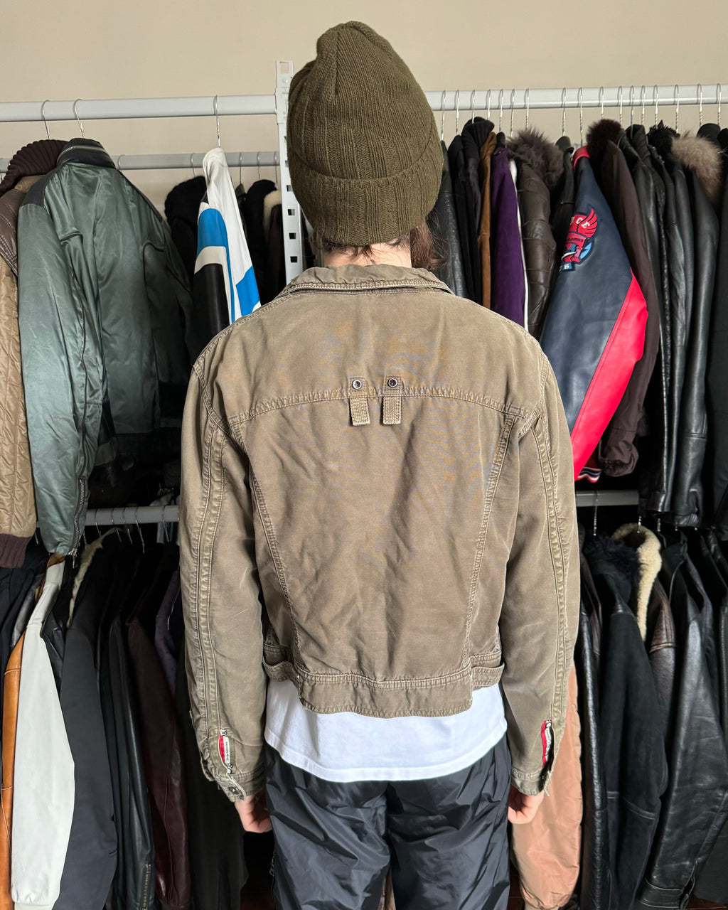 AW2004 Dolce & Gabbana Cargo Utility Olive Cropped Jacket (S) - 3