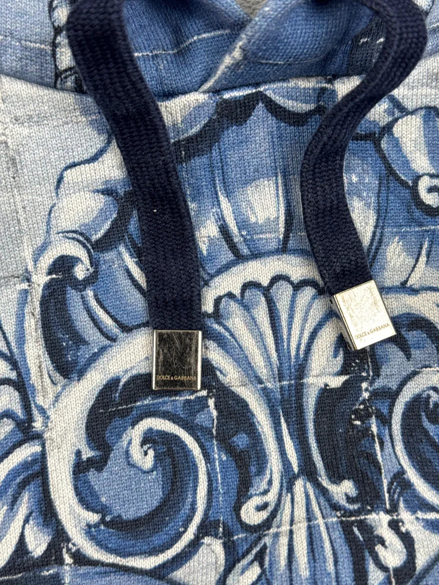 SS2014 Dolce & Gabbana Blue Poseidon Baroque Nautical Compass Hoodie wYhzxACZ 8