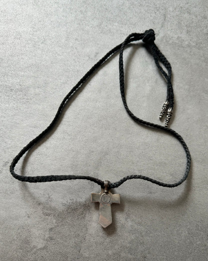 Chrome Hearts Cross Infinite Pendant + Leather Necklace (OS) - 3
