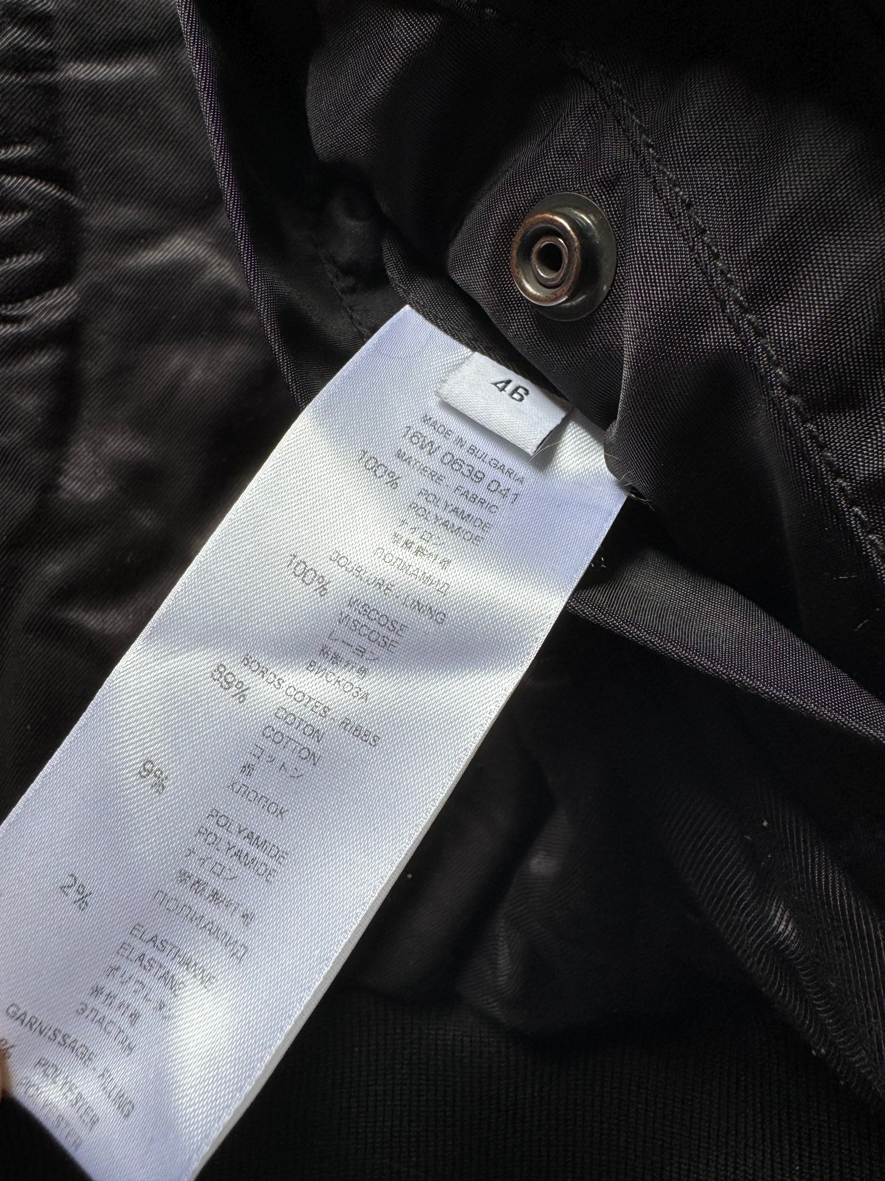 AW2016 Givenchy Podium Black Asymmetrical Zips Bomber Jacket (M) - 10