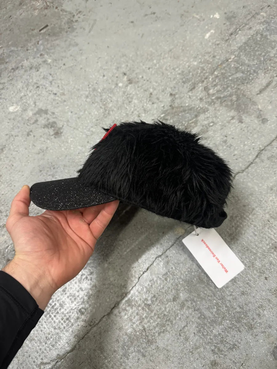 Walter Van Beirendonck Black Plushed Wild Cap (OS) gtLfSrb 6
