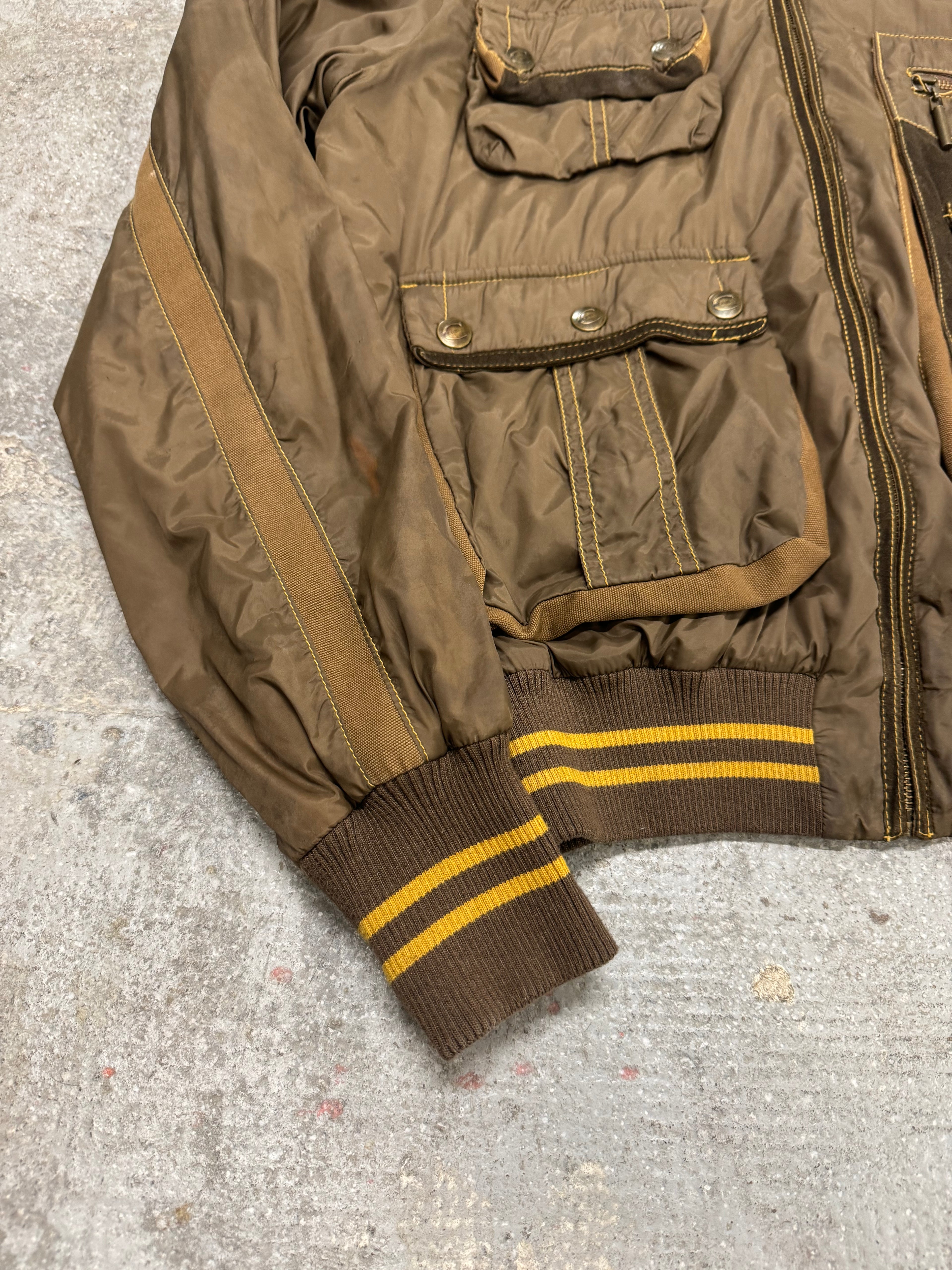 AW2006 Cavalli Brown Multi Pockets Utility Jacket (L) - 4