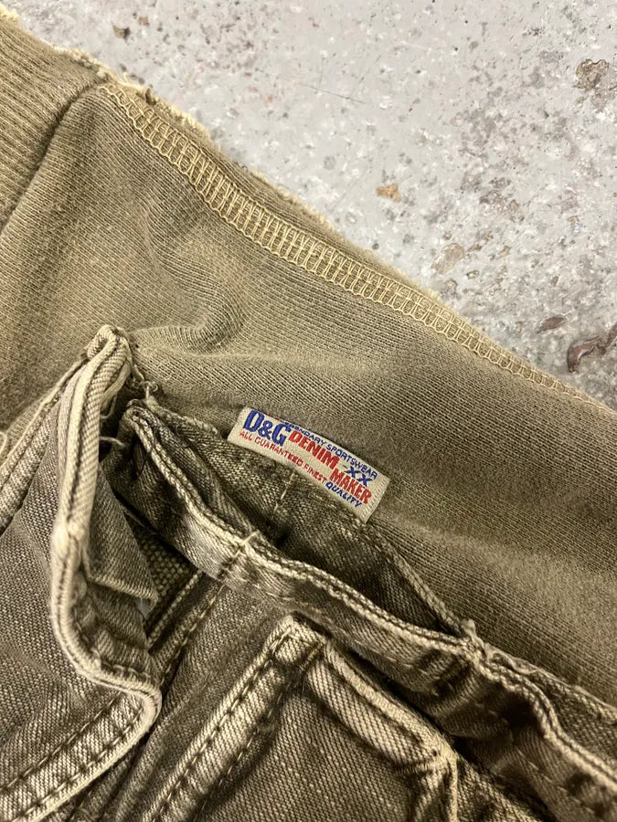 FW2004 Dolce & Gabbana Cargo Olive Multi Pockets Bermuda Short jeRcmWn 7