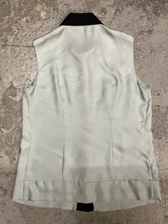 SS2009 Prada Light Blue Sleeveless Button-up Shirt (M) rCLCdfJ 3