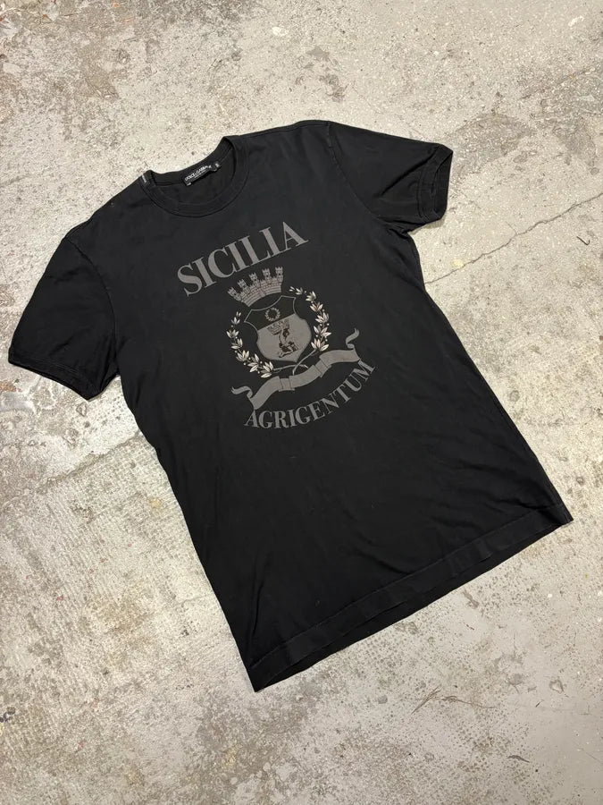 Dolce & Gabbana Sicilia Traditional Black T-shirt (S/M) ISNHyiI 3