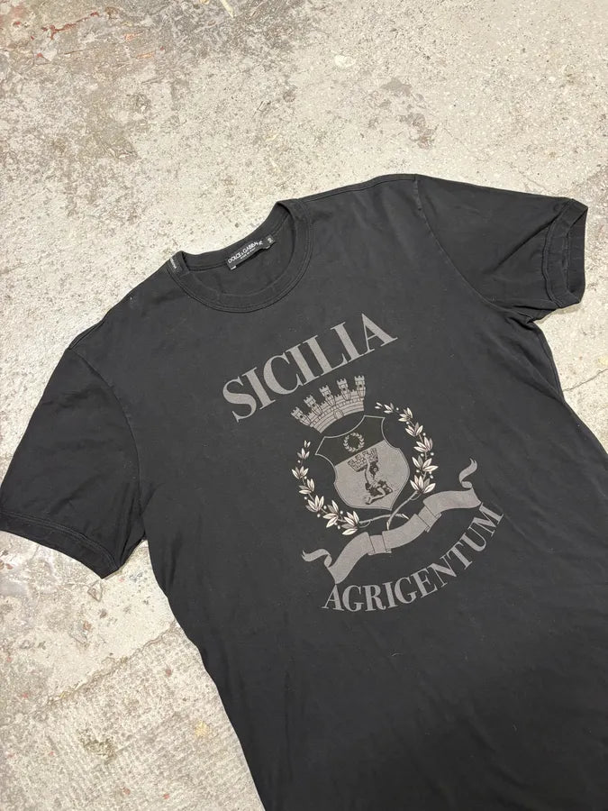 Dolce & Gabbana Sicilia Traditional Black T-shirt (S/M) ISNHyiI 4