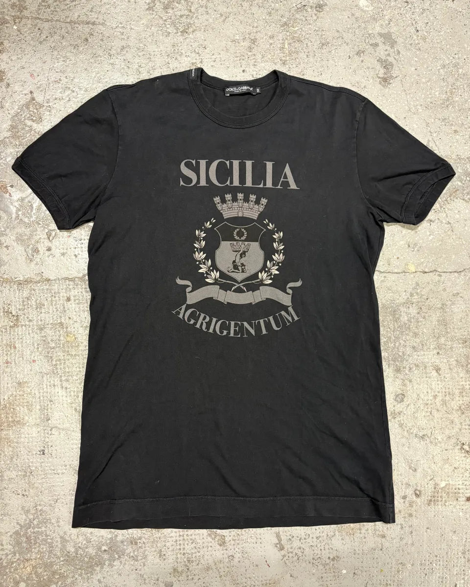 Dolce & Gabbana Sicilia Traditional Black T-shirt (S/M) ISNHyiI 0