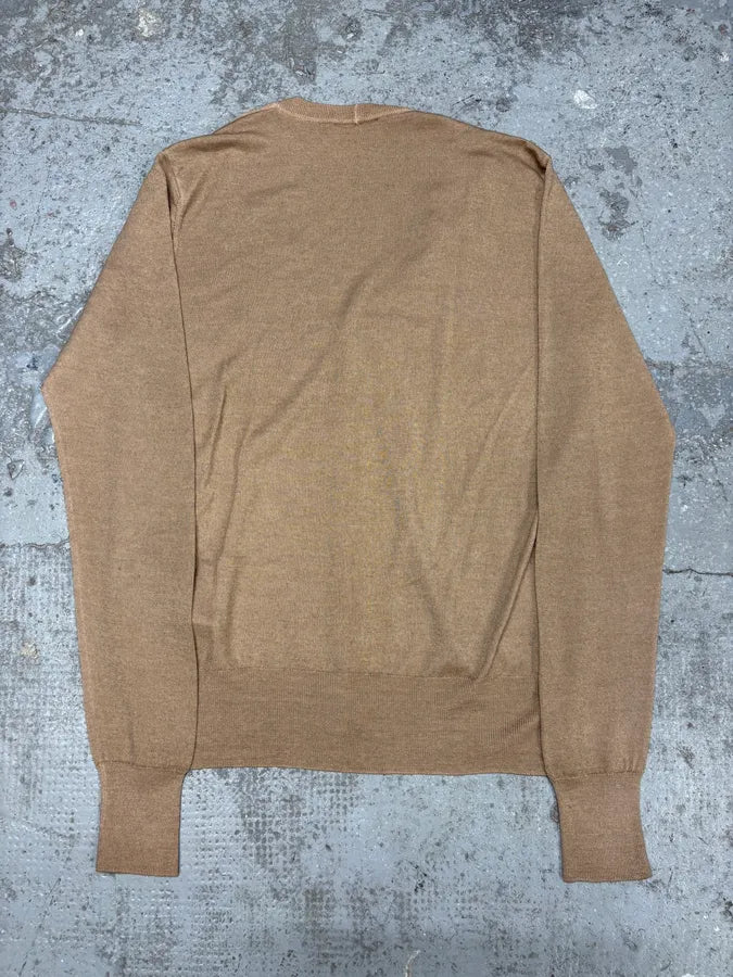 AW2011 Prada Camel Wool & Silk Cardigan XMseHUy 5