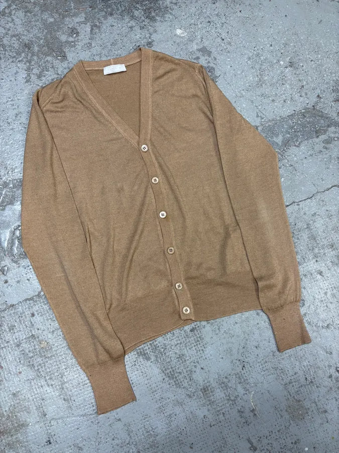 AW2011 Prada Camel Wool & Silk Cardigan XMseHUy 3