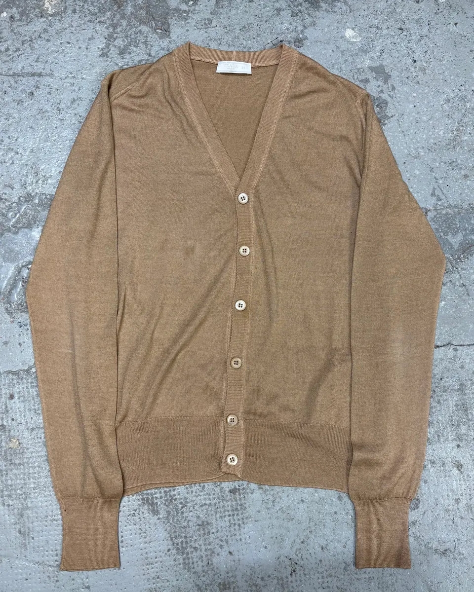 AW2011 Prada Camel Wool & Silk Cardigan XMseHUy 0
