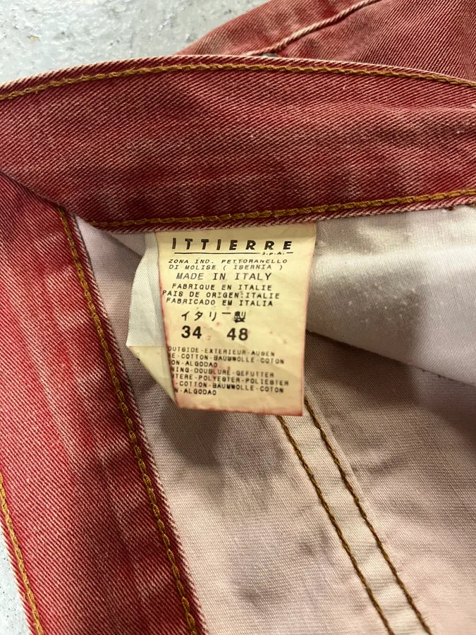 2000s Cavalli Red Faded Straight Pants (M) cteuELv 9