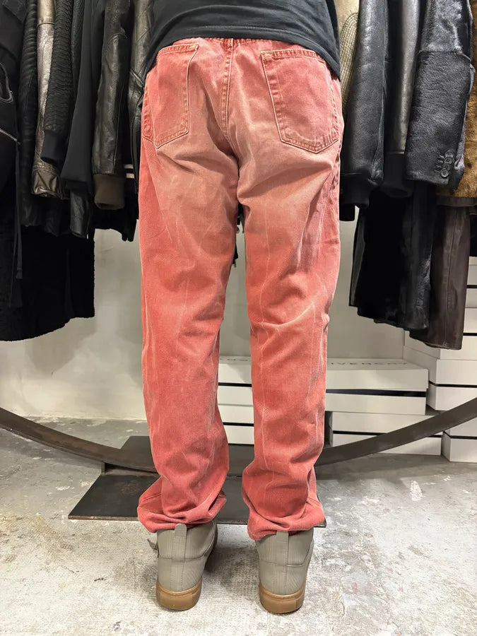 2000s Cavalli Red Faded Straight Pants (M) cteuELv 3