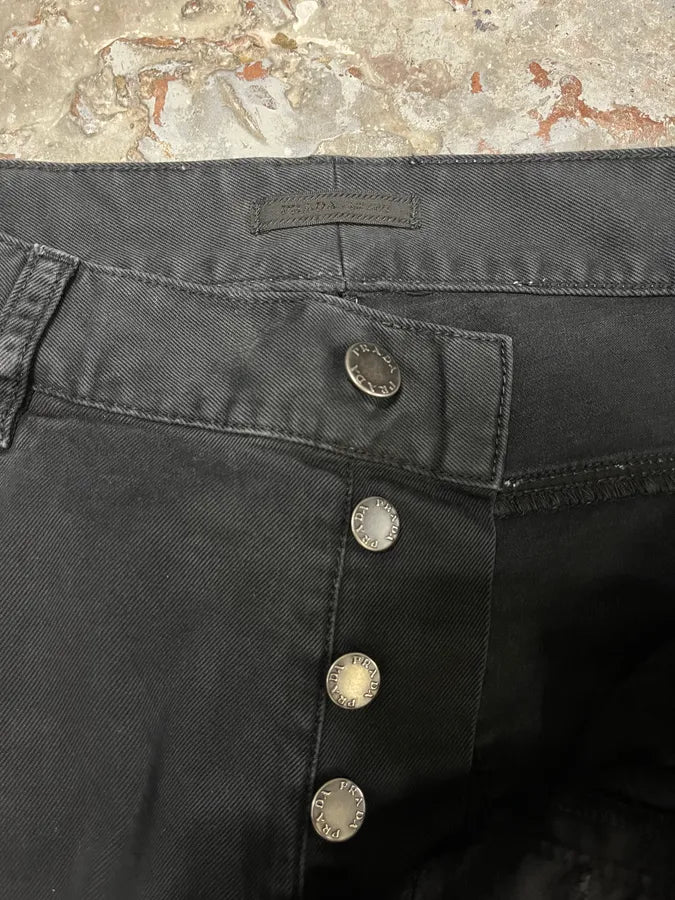 2000s Prada Black Straight Pants (S) KqaZAvK 7