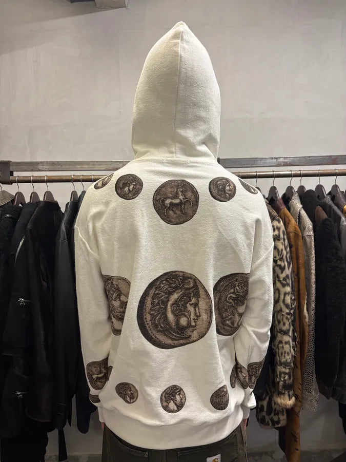 SS2014 Dolce & Gabbana White Coin Hoodie APjzwUB 2