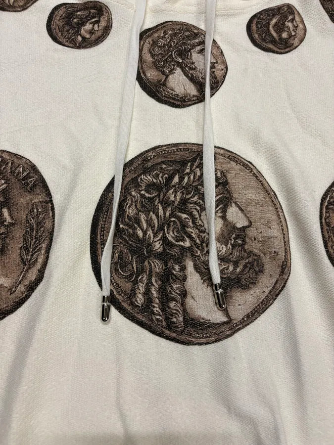 SS2014 Dolce & Gabbana White Coin Hoodie APjzwUB 6