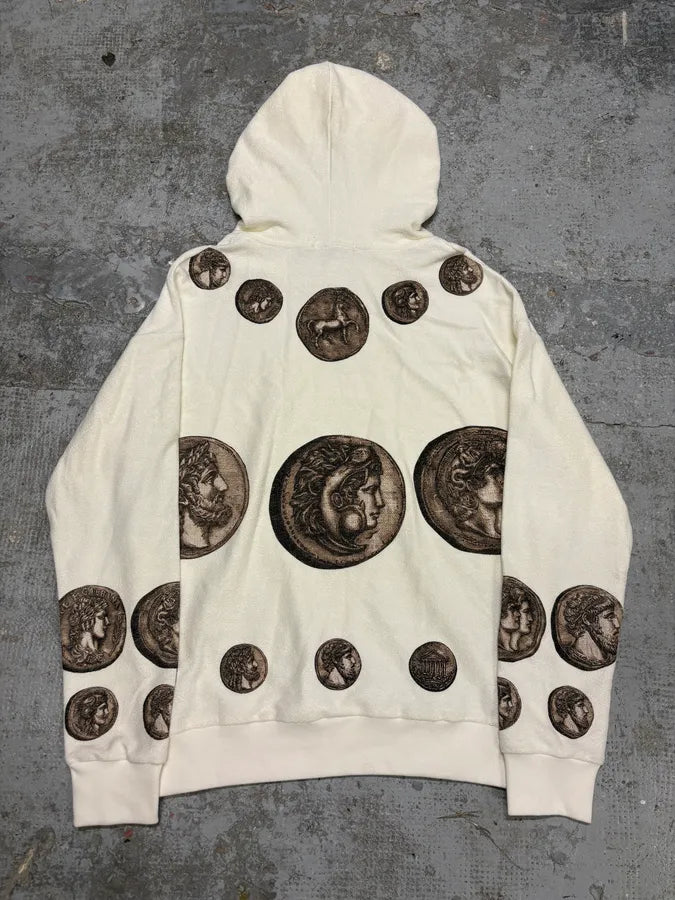 SS2014 Dolce & Gabbana White Coin Hoodie APjzwUB 5